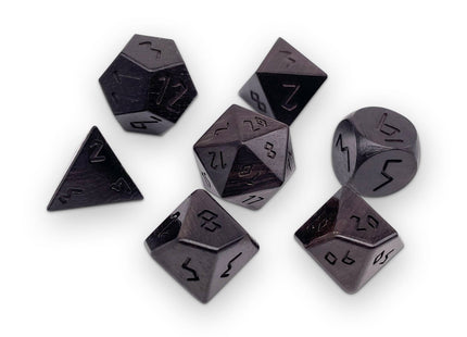 Gamers Guild AZ Norse Foundry Norse Foundry Wooden Dice - 7-Piece Set - Ebony Norse Foundry