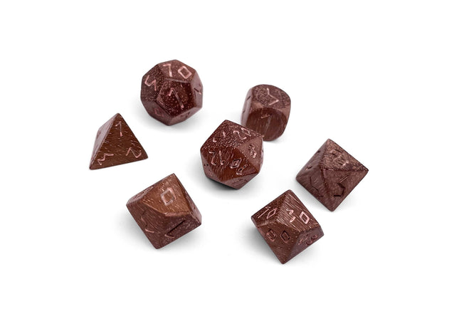 Gamers Guild AZ Norse Foundry Norse Foundry Wooden Dice - 7-Piece Set - Phoebe Zhennan Norse Foundry