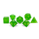 Gamers Guild AZ Norse Foundry Norse Foundry: Zircon Glass Dice - Frosted Emerald Gold (7pc Set) Norse Foundry