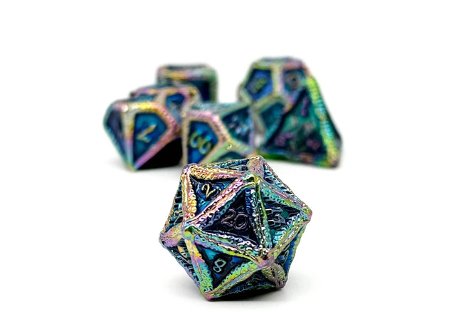 Gamers Guild AZ Norse Foundry Pirate Dice - Rogue Wave 7 Piece RPG Set Alloy Dice Norse Foundry