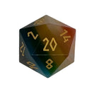 Gamers Guild AZ Norse Foundry Rainbow Cats Eye - Boulder 30mm Glass Dice Norse Foundry