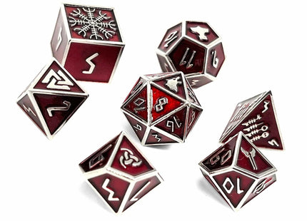 Gamers Guild AZ Norse Foundry Vampire Blood Norse Themed Metal Dice Set Norse Foundry
