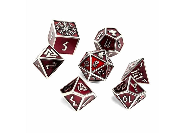 Gamers Guild AZ Norse Foundry Vampire Blood Norse Themed Metal Dice Set Norse Foundry