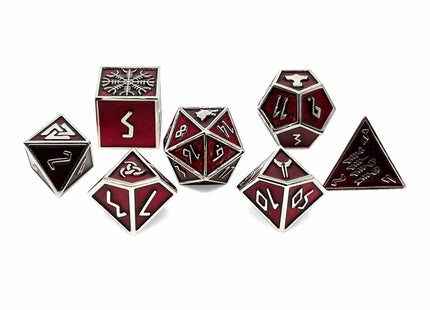 Gamers Guild AZ Norse Foundry Vampire Blood Norse Themed Metal Dice Set Norse Foundry