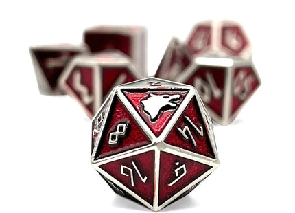 Gamers Guild AZ Norse Foundry Vampire Blood Norse Themed Metal Dice Set Norse Foundry