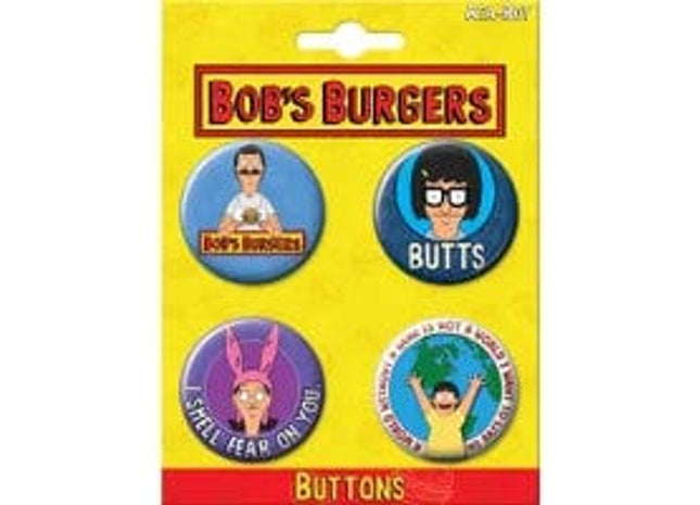 Gamers Guild AZ Novelties 4 Button Set: Bob's Burgers Set 1 Ata-Boy Inc