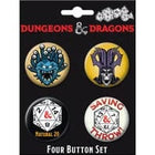 Gamers Guild AZ Novelties 4 Button Set: Dungeon & Dragons Set 2 Ata-Boy Inc