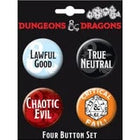Gamers Guild AZ Novelties 4 Button Set: Dungeons & Dragons Set 4 Ata-Boy Inc