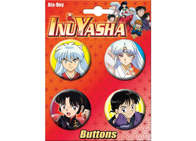 Gamers Guild AZ Novelties 4 Button Set: Inuyasha Ata-Boy Inc