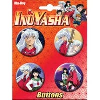 Gamers Guild AZ Novelties 4 Button Set: Inuyasha Set 2 Ata-Boy Inc