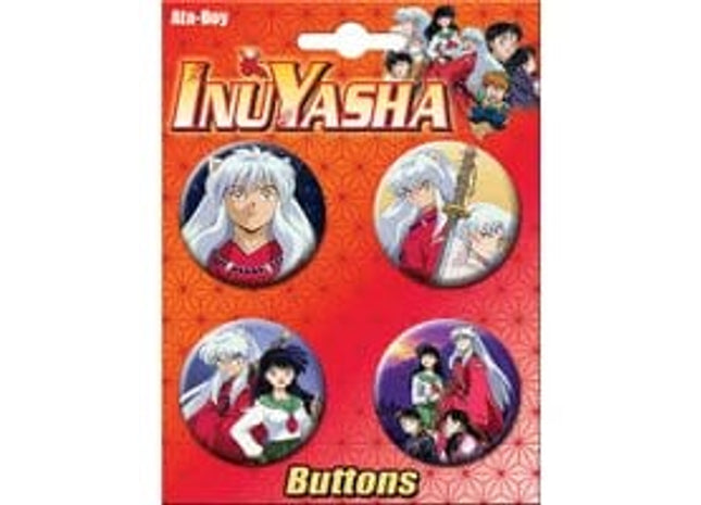 Gamers Guild AZ Novelties 4 Button Set: Inuyasha Set 2 Ata-Boy Inc