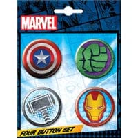 Gamers Guild AZ Novelties 4 Button Set: Marvel Icons Ata-Boy Inc