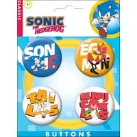 Gamers Guild AZ Novelties 4 Button Set: Sonic Ata-Boy Inc