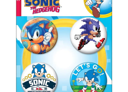 Gamers Guild AZ Novelties 4 Button Set: Sonic the Hedgehog Set 2 Ata-Boy Inc