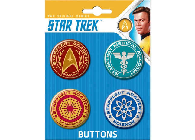 Gamers Guild AZ Novelties 4 Button Set: Star Trek Classic Set  6 Ata-Boy Inc