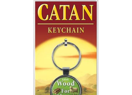 Gamers Guild AZ Novelties Catan Wood 4 Sheep Keychain Ata-Boy Inc