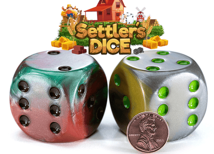 Gamers Guild AZ Novelties Gate Keeper Games: “Settler’s Dice” 35mm Epic Dice Pair Gate Keeper Games