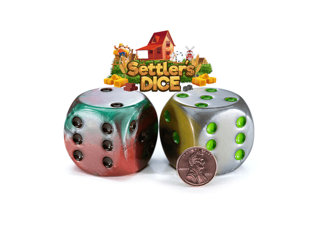 Gamers Guild AZ Novelties Gate Keeper Games: “Settler’s Dice” 35mm Epic Dice Pair Gate Keeper Games