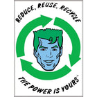 Gamers Guild AZ Novelties Magnet: Captain Planet Reduce Reuse Recycle Ata-Boy Inc