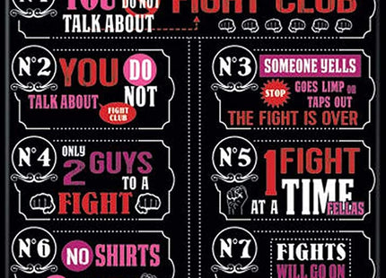 Gamers Guild AZ Novelties Magnet: Fight Club Rules Ata-Boy Inc