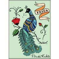 Gamers Guild AZ Novelties Magnet: Frida Kahlo Peacock Ata-Boy Inc