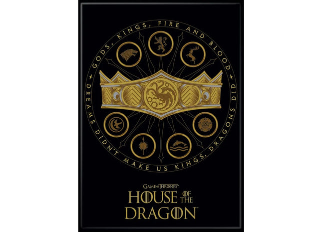 Gamers Guild AZ Novelties Magnet: HOTD Crown and Sigils Ata-Boy Inc