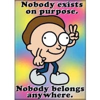 Gamers Guild AZ Novelties Magnet: Rick and Morty Nobody Exist On Purpose Ata-Boy Inc