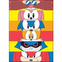 Gamers Guild AZ Novelties Magnet: Sonic Amy Rose Tails Knuckles Dr. Eggman Ata-Boy Inc