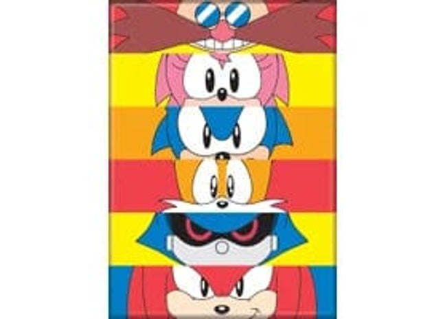 Gamers Guild AZ Novelties Magnet: Sonic Amy Rose Tails Knuckles Dr. Eggman Ata-Boy Inc