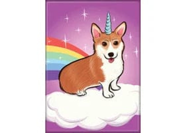 Gamers Guild AZ Novelties Magnet: WTIA Enchanted Corgi Ata-Boy Inc