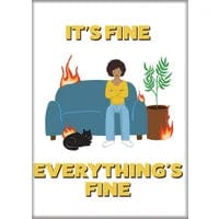 Gamers Guild AZ Novelties Magnet: WTIA Everything's Fine Ata-Boy Inc