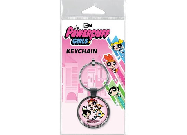 Gamers Guild AZ Novelties Powerpuff Girls Group on Pink Keychain Ata-Boy Inc