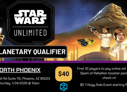Gamers Guild AZ NPHX - 1/24/2026 @ 10am - Star Wars Unlimited (SWU) Secrets of Power Planetary Qualifier Gamers Guild AZ