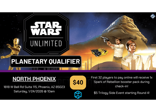 Gamers Guild AZ NPHX - 1/24/2026 @ 10am - Star Wars Unlimited (SWU) Secrets of Power Planetary Qualifier Gamers Guild AZ