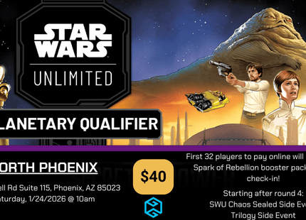 Gamers Guild AZ NPHX - 1/24/2026 @ 10am - Star Wars Unlimited (SWU) Secrets of Power Planetary Qualifier Gamers Guild AZ