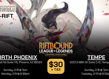 Gamers Guild AZ NPHX - 2/8 @ 7pm - Riftbound Spiritforged Pre-Rift Event Gamers Guild AZ