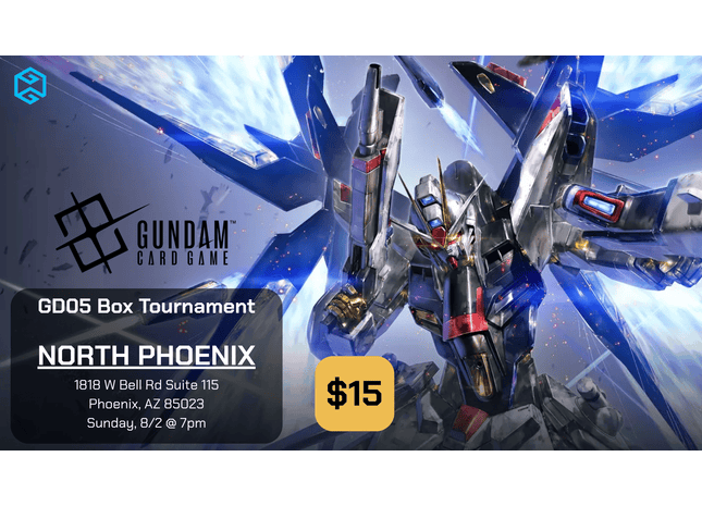 Gamers Guild AZ NPHX - 8/2 @ 7pm - Gundam Card Game GD05 Box Tournament Gamers Guild AZ