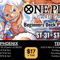 Gamers Guild AZ NPHX - 8/3 @ 7pm - One Piece Beginners Deck Party 2026 [ST-31]~[ST-36] Gamers Guild AZ