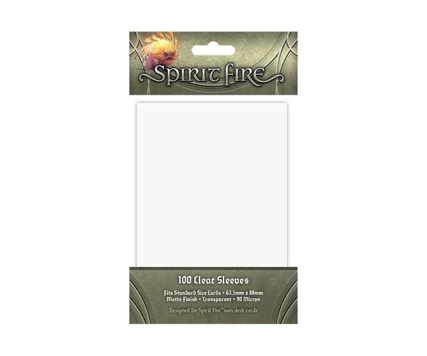 fire card sleeves Spirit Fire: Card Sleeves: Clear (100ct) – Gamers Guild AZ