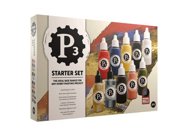 Gamers Guild AZ P3 P3: Starter Box Of 10 Paints (18ml, 2025 Edition) (Pre-Order) ACD Distribution