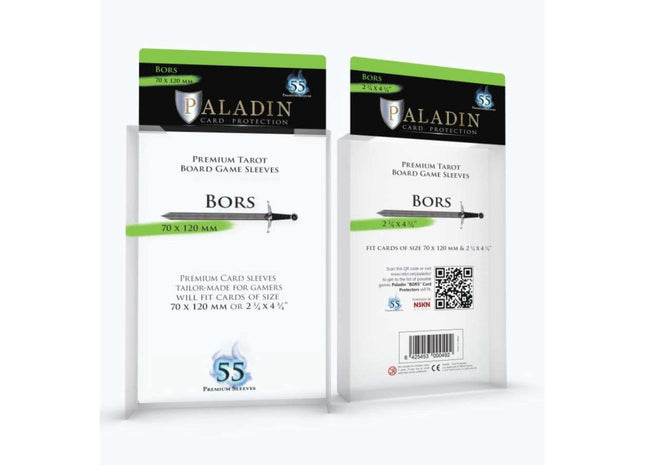 Gamers Guild AZ Paladin Paladin Board Game Sleeves: Bors (Tarot) GTS