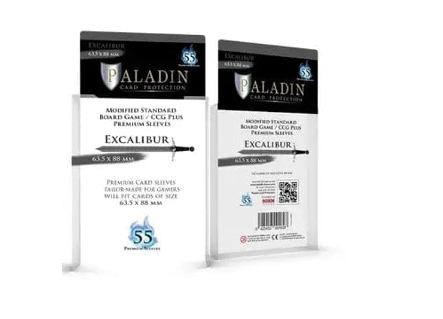Gamers Guild AZ Paladin Paladin Board Game Sleeves: Excalibur (65.5x88mm) Bridge Distribution
