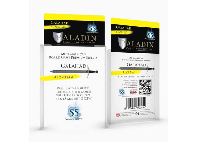 Gamers Guild AZ Paladin Paladin Board Game Sleeves: Galahad (Mini American) GTS