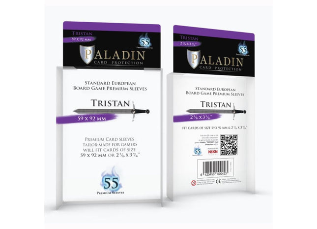 Gamers Guild AZ Paladin Paladin Board Game Sleeves: (Tristan Standard European) GTS