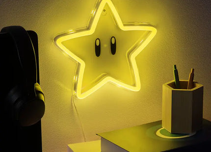 Gamers Guild AZ Paladone Super Mario: Super Star Wall Mountable Led Neon Light Faire