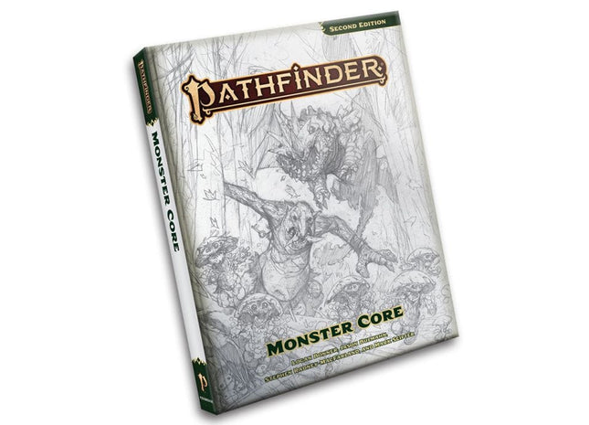 Gamers Guild AZ Pathfinder Pathfinder Rpg (2e): Pathfinder Monster Core Sketch Cover Edition GTS