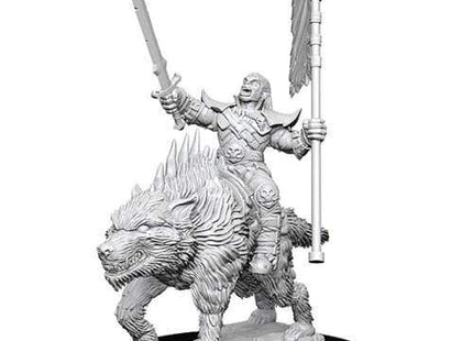 Gamers Guild AZ Pathfinder WZK73547 Pathfinder Minis: Deep Cuts Wave 7- Orc on Dire Wolf Southern Hobby