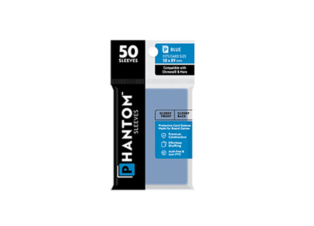 Gamers Guild AZ Phantom Sleeves Phantom Sleeves: Blue Size - 50ct Sleeves (Glossy/Matte) Capstone Games