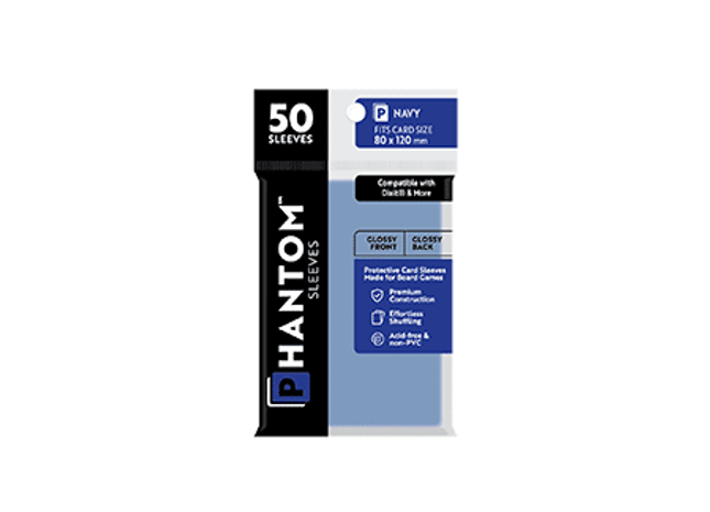 Gamers Guild AZ Phantom Sleeves Phantom Sleeves: Navy Size - 50ct Sleeves (Matte/Matte) Capstone Games