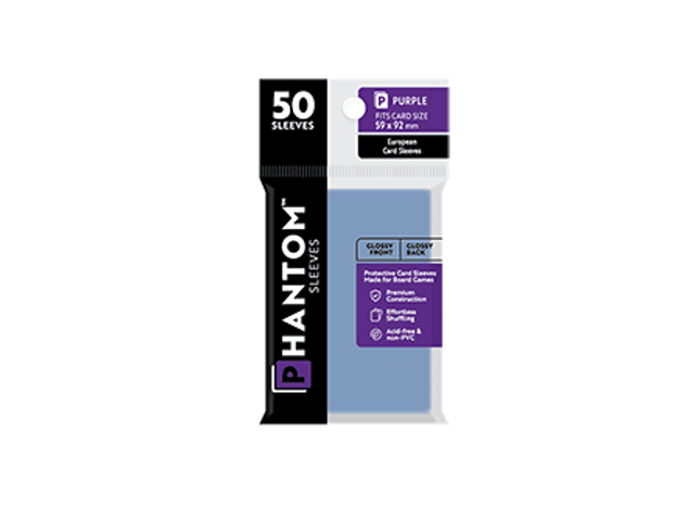 Gamers Guild AZ Phantom Sleeves Phantom Sleeves: Purple Size - 50ct Sleeves (Glossy/Matte) Capstone Games